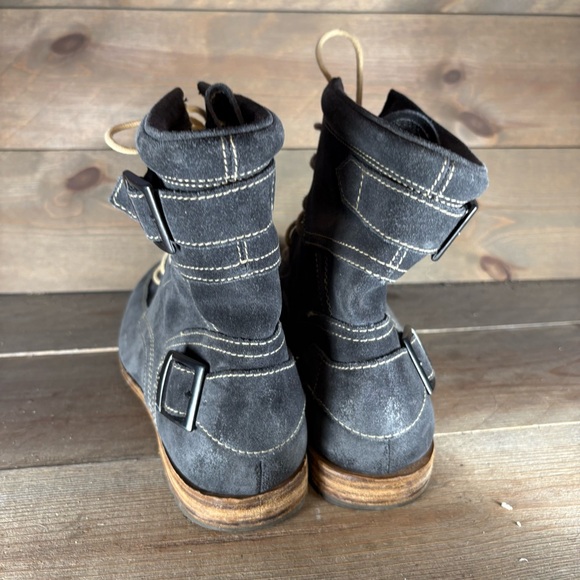 rockport mens size 10 shoes blue suede lace up comfort boots - Picture 5 of 8